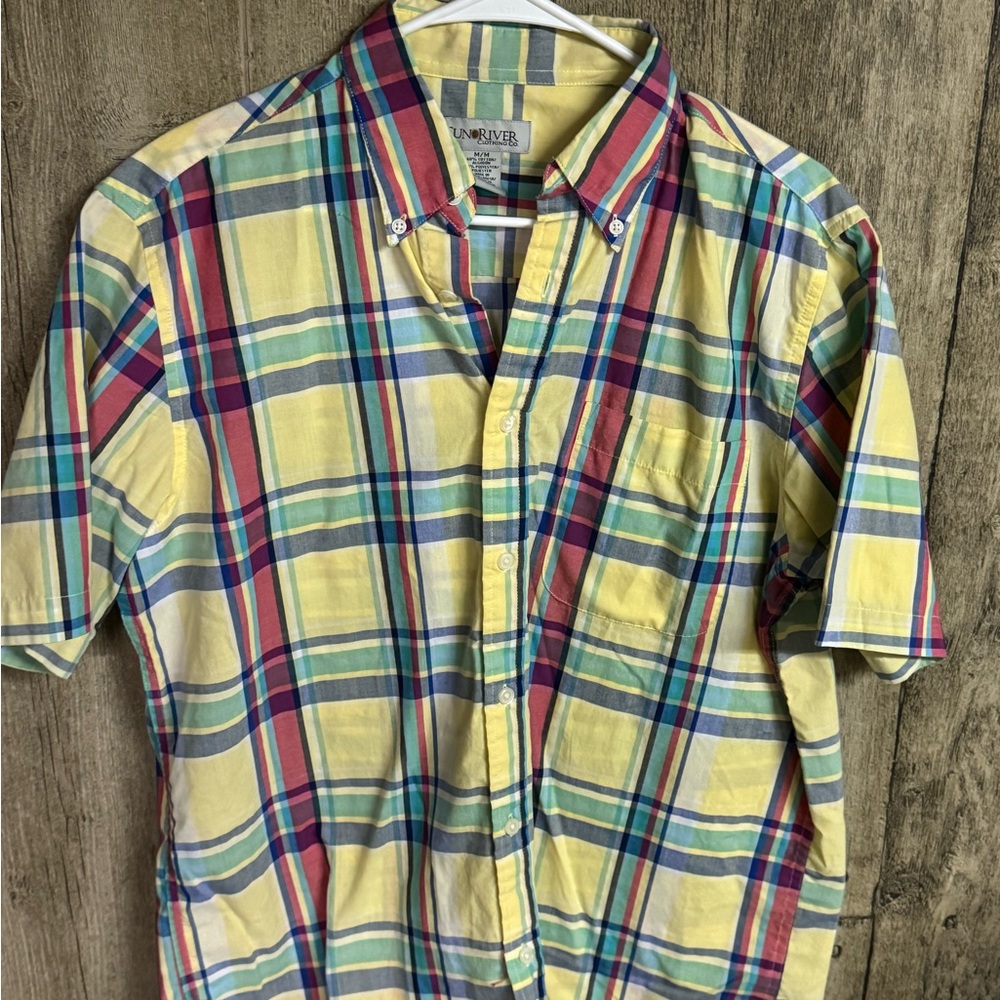 Lands' End Multicolor Plaid Men's Casual Shirt
